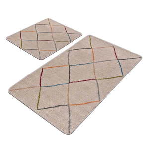 Béžové kúpeľňové predložky v súprave 2 ks 60x100 cm – Mila Home vyobraziť