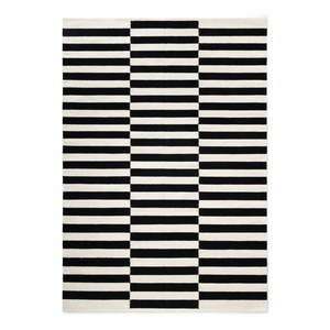 Čierno-biely obojstranný ručne tkaný vlnený koberec 160x230 cm Donna – Hanse Home vyobraziť