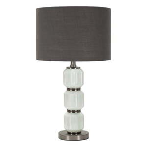 Sivá stolná lampa s textilným tienidlom (výška 57 cm) Bright – Mauro Ferretti vyobraziť
