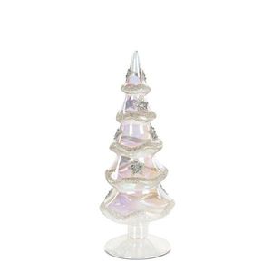 ArtFir Vianočná dekorácia STROMČEK 161C | strieborná 10 x 24 cm vyobraziť