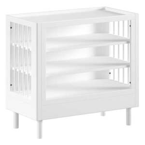Biela detská komoda z bukového dreva s prebaľovacím pultom 100x95x55 cm Forrest – Vipack vyobraziť
