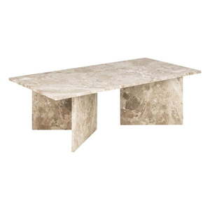 Béžový mramorový konferenčný stolík 70x140 cm Vega – Actona vyobraziť