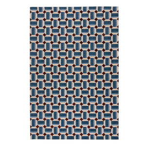 Modrý koberec 120x170 cm Lennox Geometric – Flair Rugs vyobraziť