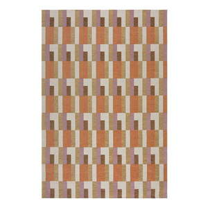 Koberec v oranžovo-prírodnej farbe 120x170 cm Riley Block Geo - Flair Rugs vyobraziť