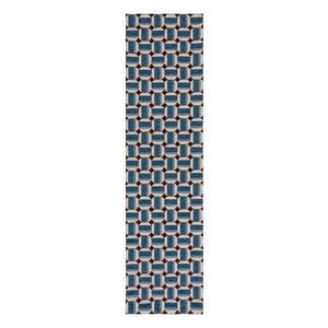 Modrý behúň 60x230 cm Lennox Geometric – Flair Rugs vyobraziť