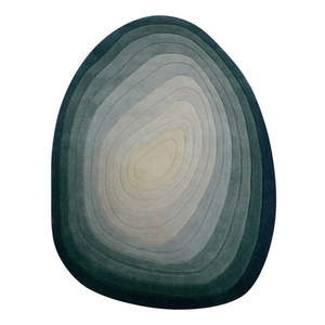 Modrý vlnený koberec 200x290 cm Puddle Ombre Wool – Flair Rugs vyobraziť