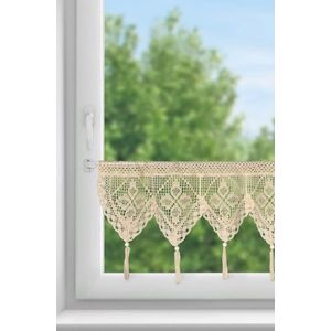 ArtFir Krátka záclona MARTHA P | svetlobéžová 150 x 30 cm vyobraziť