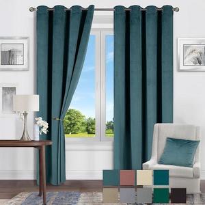 Záves na krúžkoch Velvet Karla 61 135x250 modrý vyobraziť