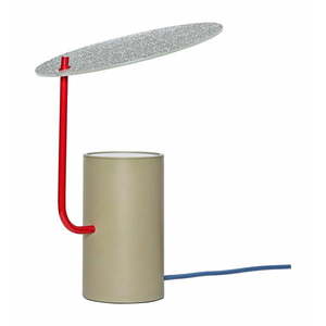 Kaki stolová lampa so skleneným tienidlom (výška 35 cm) Disc – Hübsch vyobraziť