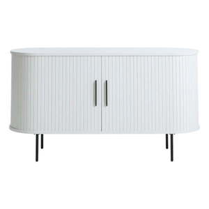 Biela komoda s posuvnými dverami 140x76x45 cm Nola – Unique Furniture vyobraziť