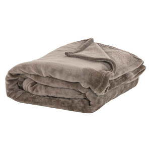 Pléd taupe z mikroplyšu 220x240 cm Plaid – Tiseco Home Studio vyobraziť