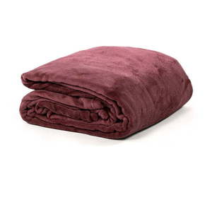 Vínovočervený pléd z mikroplyšu na dvojlôžko 180x220 cm Cosy – Tiseco Home Studio vyobraziť