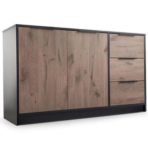 Komoda Duarte 2D3S čierna/dub viking vyobraziť