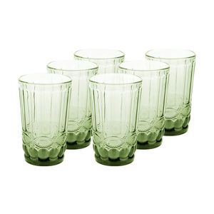 KONDELA Fregata Typ 6 pohár na vodu (6 ks) 350 ml zelená vyobraziť
