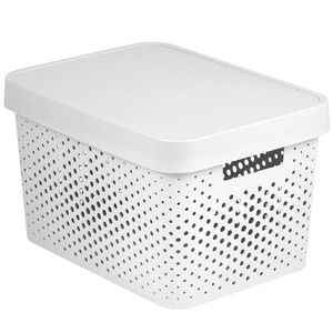 Plastový úložný box s vekom Infinity 17l 229153 biely vyobraziť