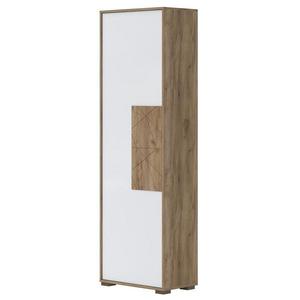 Skriňa 1d Stela V1 lakovaná Tobacco Oak/Crystal White vyobraziť