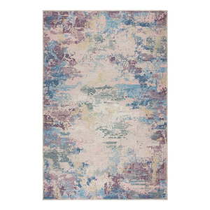 Modro-fialový umývateľný koberec s prímesou recyklovaných vlákien 200x290 cm Reid – Flair Rugs vyobraziť