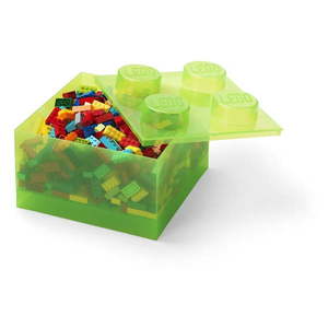 Zelený plastový detský úložný box 25x25x18 cm – LEGO® vyobraziť