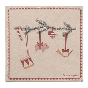 Papierové obrúsky v súprave 20 ks 33x33 cm Yule – Bloomingville vyobraziť