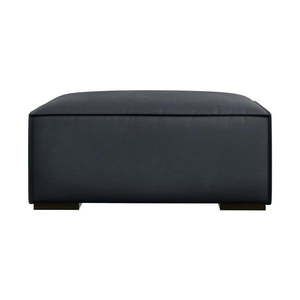 Tmavomodrá kožená podnožka Madame – Windsor & Co Sofas vyobraziť