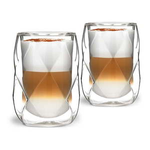 Súprava 2 dvojstenných pohárov na latté Vialli Design Geo, 250 ml vyobraziť
