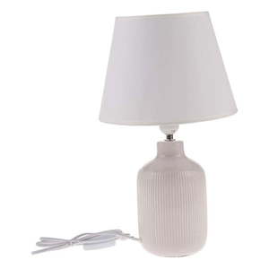 Krémová stolová lampa s textilným tienidlom (výška 41 cm) – Dakls vyobraziť