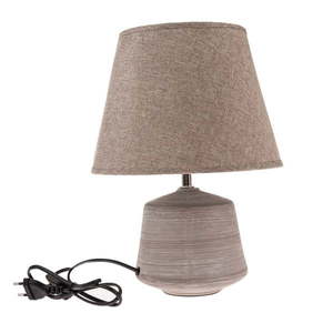 Béžovosvetlohnedá stolová lampa s textilným tienidlom (výška 33 cm) – Dakls vyobraziť