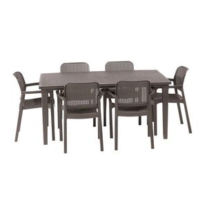 Elvisia Záhradný set LUNA 6 + 1 | cappuccino vyobraziť