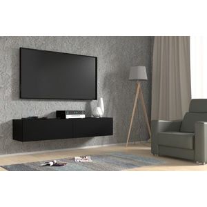 ArtBm Závesný TV stolík BINGO 160 cm | čierny mat vyobraziť