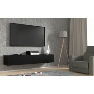 ArtBm Závesný TV stolík BINGO 180 cm | čierny mat vyobraziť