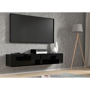 ArtBm Závesný TV stolík BINGO 160 cm | čierny lesk vyobraziť