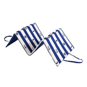 Bielo-modrý záhradný sedák na ležadlo 49x137 cm Stripes – B.E.S. vyobraziť