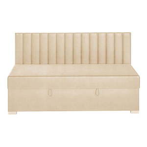 Béžová detská posteľ s úložným priestorom s matracom 90x200 cm Chill – Ghado vyobraziť