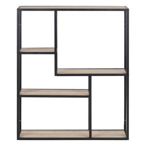 Nástenná knižnica v dekore duba v čierno-prírodnej farbe 75x91 cm Seaford – Actona vyobraziť