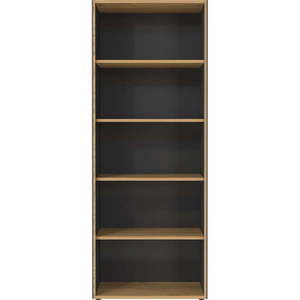 Knižnica v dekore duba v antracitovo-prírodnej farbe 75x196x40 cm Podium – Germania vyobraziť