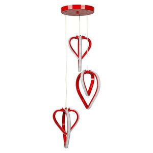Červené kovové LED závesné svietidlo ø 20 cm Sevinc – Squid Lighting vyobraziť