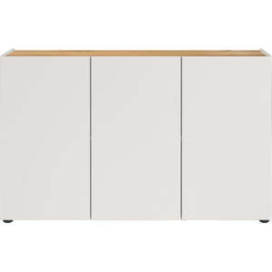 Krémovobiela skrinka v dekore duba 120x76x34 cm Adrano – Germania vyobraziť