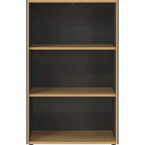 Knižnica v dekore duba v antracitovo-prírodnej farbe 75x120x40 cm Podium – Germania vyobraziť