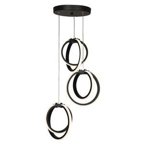 Čierne kovové LED závesné svietidlo ø 20 cm Sezen – Squid Lighting vyobraziť