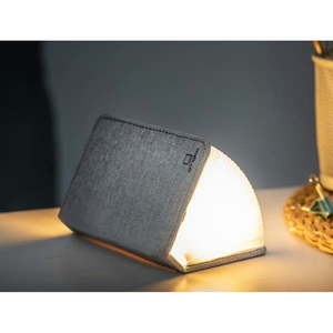 Sivá LED stolová lampa s textilným tienidlom (výška 2, 5 cm) Booklight – Gingko vyobraziť