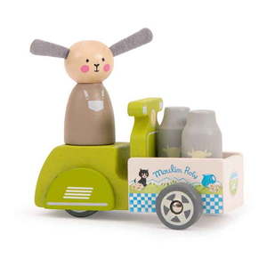 Drevená hračka Milk Delivery – Moulin Roty vyobraziť