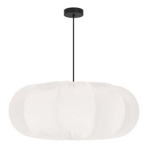 Biele závesné svietidlo s textilným tienidlom ø 52 cm Cafee – Candellux Lighting vyobraziť