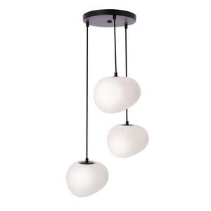 Čierno-biele závesné svietidlo ø 42 cm Stones – Candellux Lighting vyobraziť