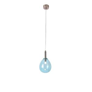 Modré LED závesné svietidlo so skleneným tienidlom Lukka – Candellux Lighting vyobraziť