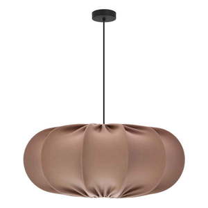 Hnedé závesné svietidlo s textilným tienidlom ø 52 cm Cafee – Candellux Lighting vyobraziť