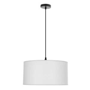 Biele závesné svietidlo s textilným tienidlom ø 40 cm Shanti – Candellux Lighting vyobraziť