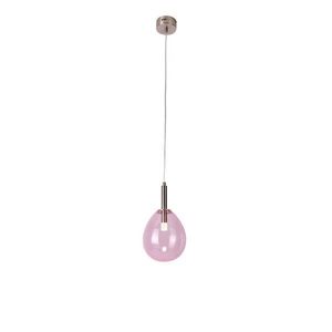 Fialové LED závesné svietidlo so skleneným tienidlom Lukka – Candellux Lighting vyobraziť