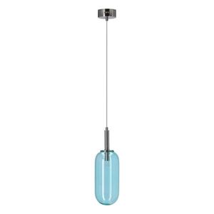 Modré LED závesné svietidlo so skleneným tienidlom ø 13 cm Fiuggi – Candellux Lighting vyobraziť