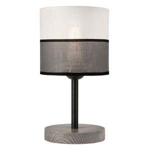 Šedá stolná lampa s textilným tienidlom, výška 30 cm Andrea – LAMKUR vyobraziť