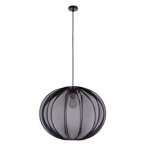 Čierne závesné svietidlo s textilným tienidlom ø 52 cm Mellow – Candellux Lighting vyobraziť